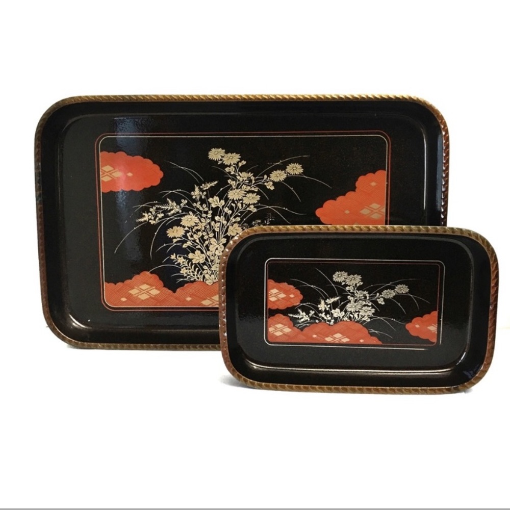 Authentic Japanese lacquer trays